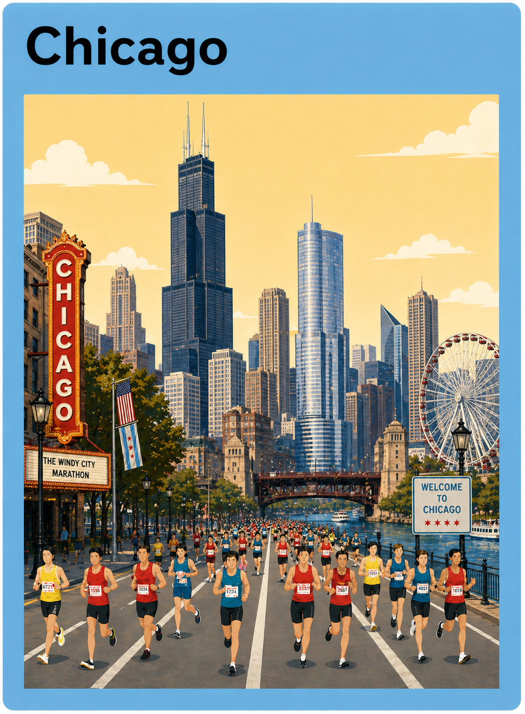 Chicago marathon travel scene